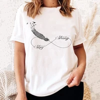 tee shirt lady feather lovely 90s trend clothes t women short sleeve casual fashion tshirt top female graphic t shirts