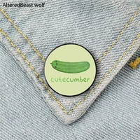 cutecumber printed pin custom funny brooches shirt lapel bag cute badge cartoon cute jewelry gift for lover girl friends