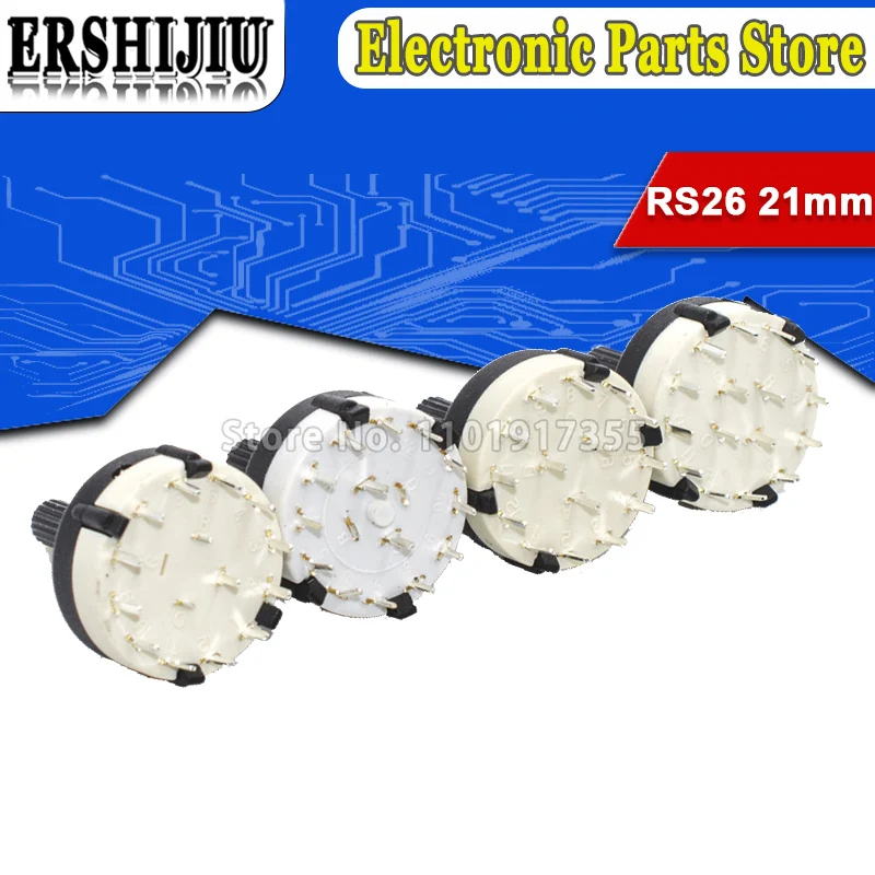 10 шт. 21 мм RS26 пластмассовый 4-полюсный 3-позиционный фонарь 2 дюйма 6 позиций 1 дюйм 12 позиций длина ручки ось ленточный переключатель