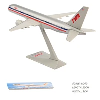 1200 twa american airlines b757 200 passenger plane model diy for collectible souvenir display gift