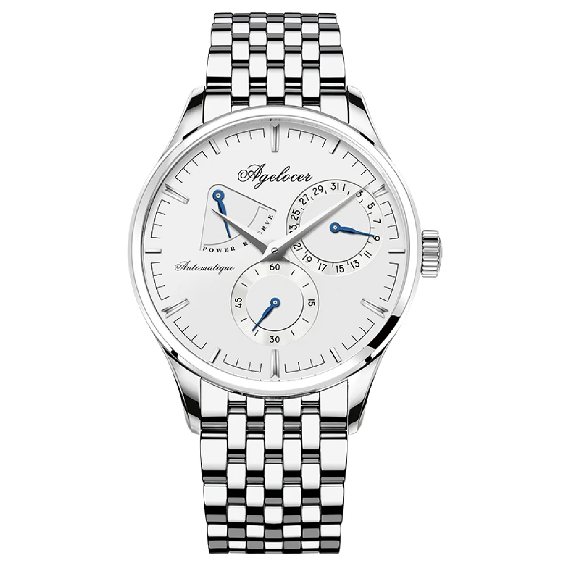 

Agelocer Design Luxury Men Watches Automatic Watch Men Stainless Steel Waterproof Power Reserve Business Mechanical Watches