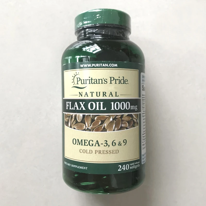 

Flax Oil 1000 mg Omega cold pressed 240 softgels