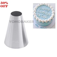 1pc round shape pastry nozzles cream stainless steel icing piping pastry nozzle tips baking tools cakes decoration tools r22l