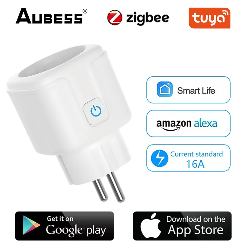 

WiFi Smart Plug EU Adaptor Remote Voice Control Power Energy Monitor Outlet Timer Socket For Alexa Google Smart Life App