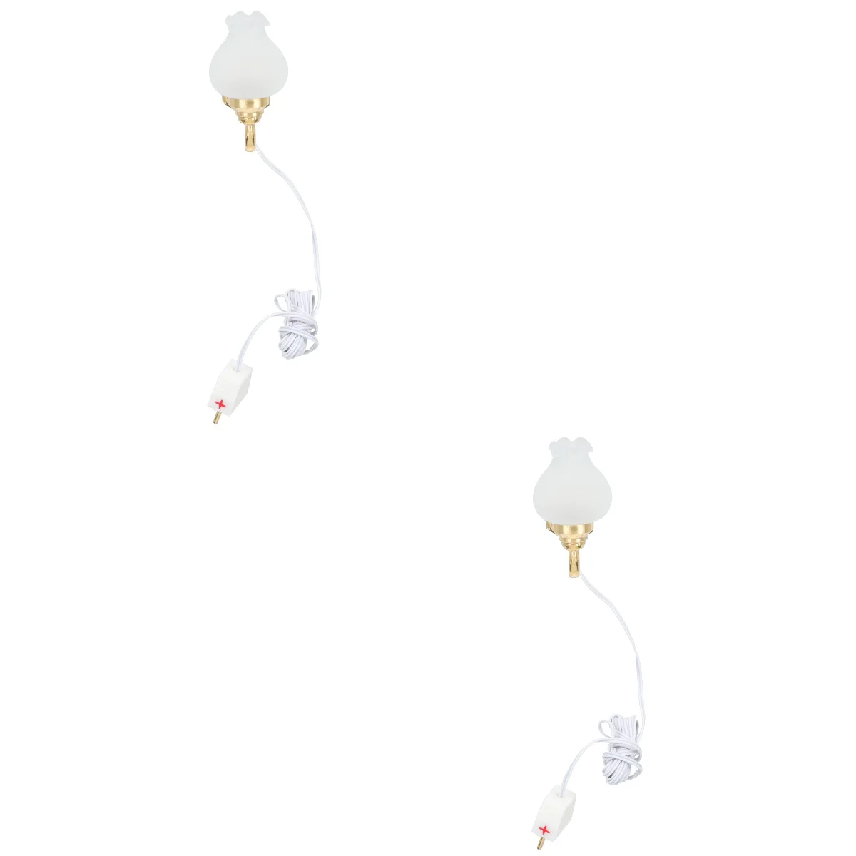 

2 Pieces Vintage Tulip Wall Light House Hanging Reading Lamp Metal Mini Model