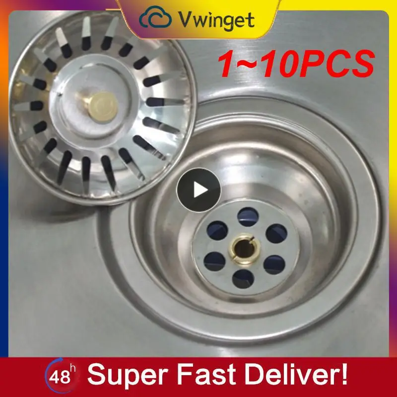 

1-10 шт., фильтр для раковины из нержавеющей стали