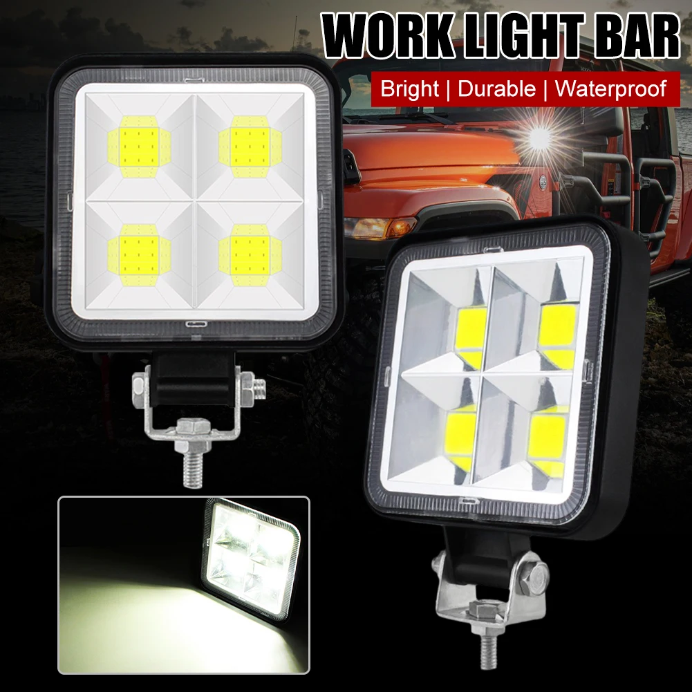 

3inch Square LED Pod Work Light 12V-24V 40W 4COB Spot Light Driving Lamp 6500K White Waterproof LED Light for Car Off-road Truck