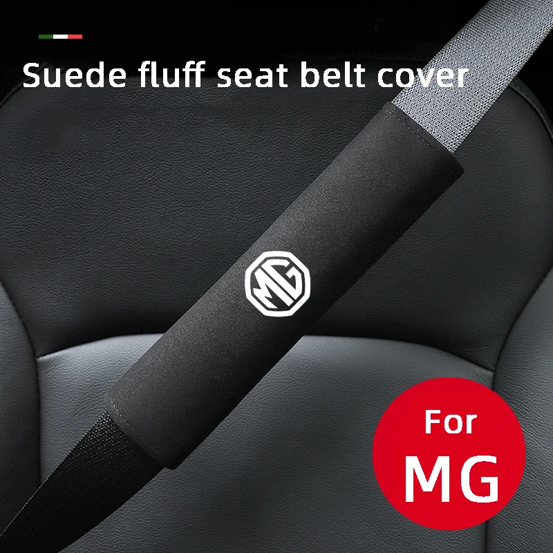 

Suede Fluff Seat Belt Cover Shoulder Pads Neck Protection Comfortable For MG MG3 MG5 MG6 ZS HS ONE Stylish Interior Accessories