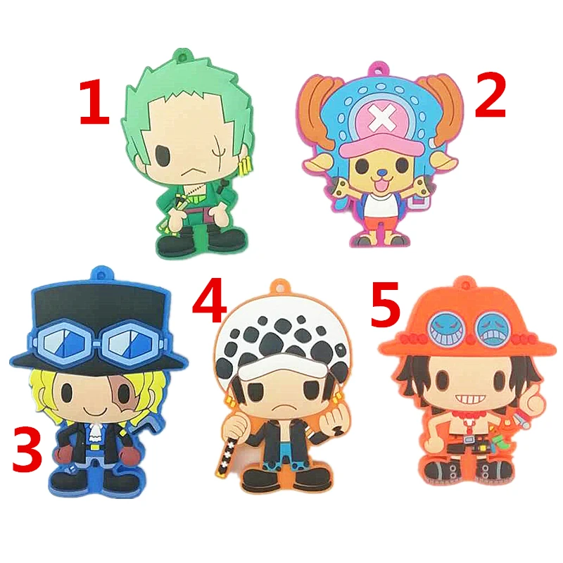 

One Piece Anime Rubber Keychain Key Ring Race Straps Cosplay