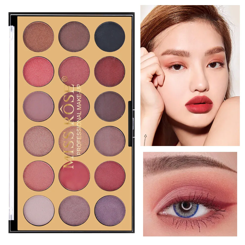 MISS ROSE 18 оттенков тени для век диски водонепроницаемые жемчужные легкие матовые