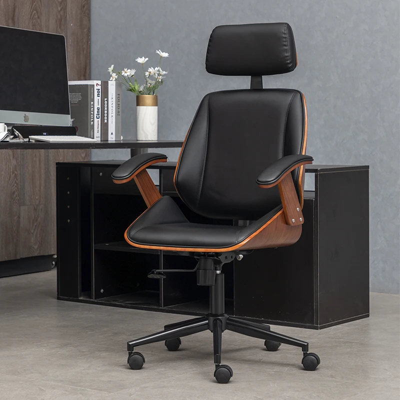 S Modern Home Furniture Lift Swivel Backrest Chair Leather Luxury Comfortable Computer Boss Silla Office Furniture