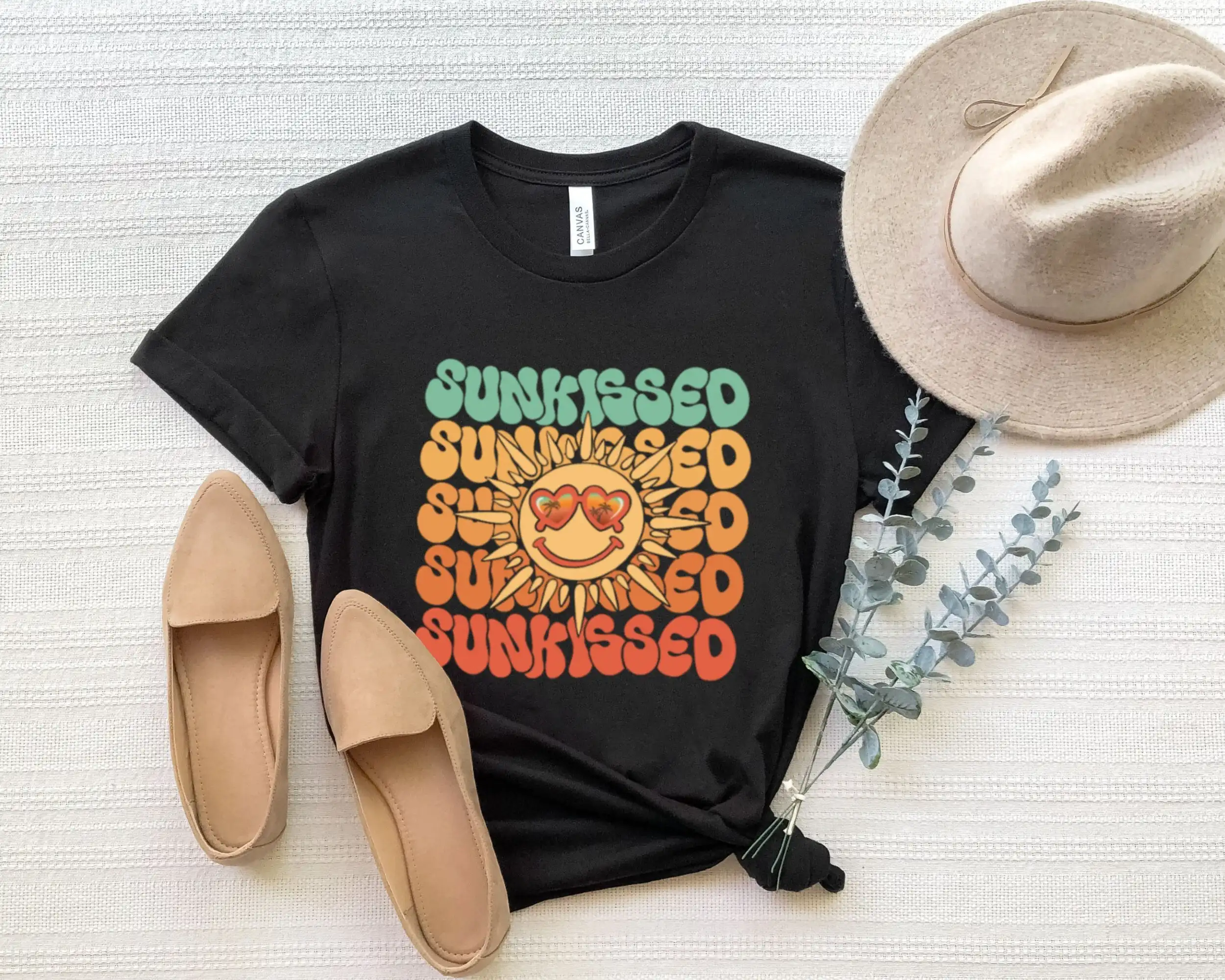 Sunkiss футболка в стиле ретро лето 2024 Пальма навсегда гоняющийся за солнцем пляжный