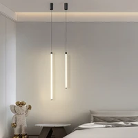 modern led pendant light bedroom bedside table hanging lights living dining room goldblack led pendant lamp indoor fixtures