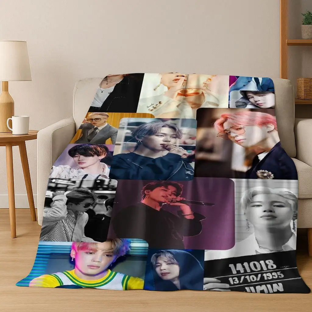 

MINISO 3D JIMIN Solo KPOP Singer Фланелевое одеяло