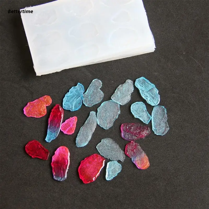 

B36D Handmade Rock Epoxy Resin Mold Plaster Soap Silicone Mould DIY Crafts Jewelry