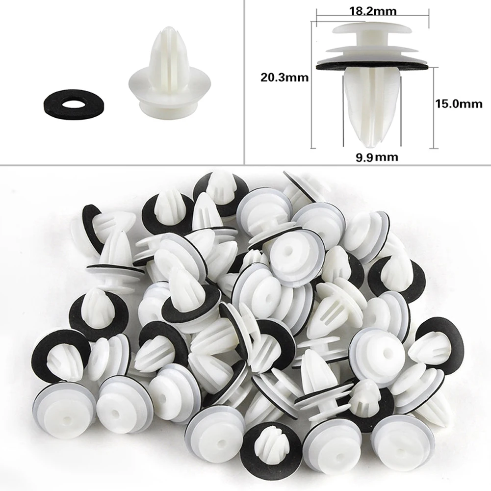 

100Pcs Retaining Door Panel Clips Bumper Clips Interior Fender Screw Rivet For Bumpers, Shoe Linings, Air Intake Covers Car Acce