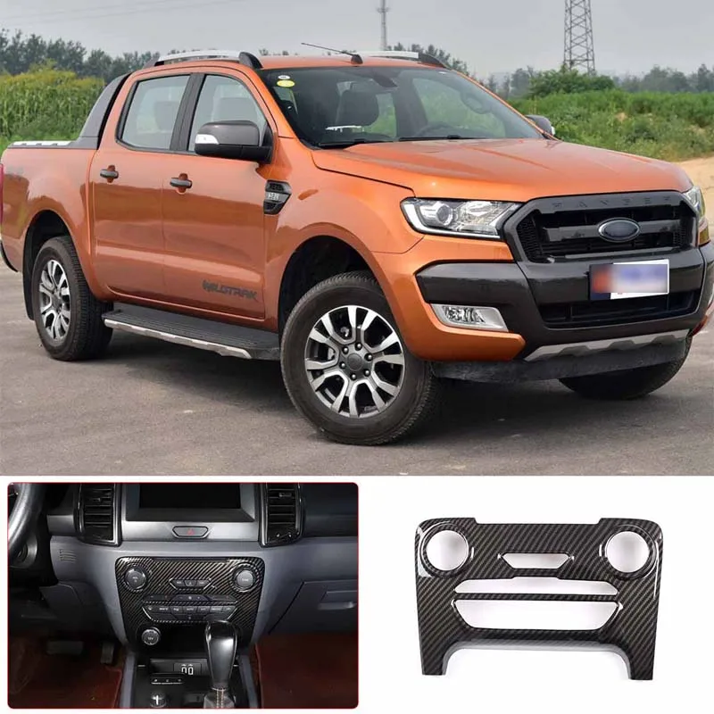 

For Ford Ranger Everest 2015-2021 Car Modeling Center Control Air Conditioning Panel ABS Car Interior Modification Accessories