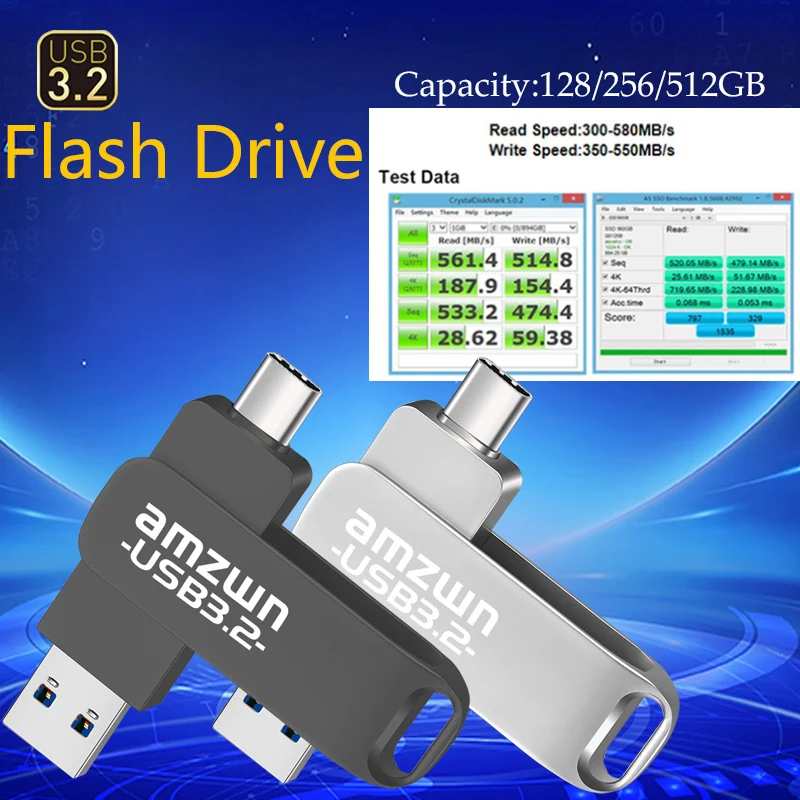 Флэш-накопитель USB 512, 256 ГБ, 128 ГБ, ГБ, Супер высокоскоростной USB ...