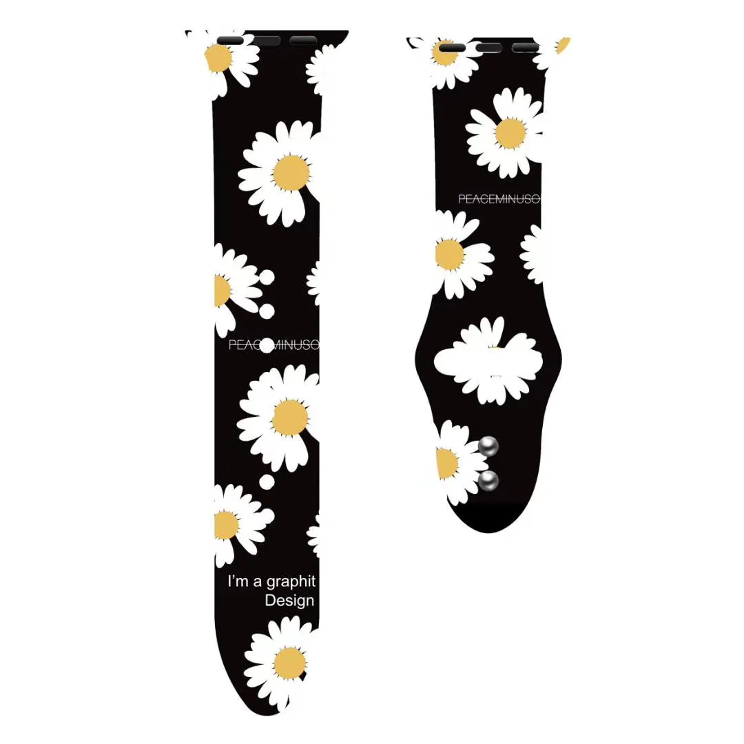 

Ремешок «Маргаритка» для Apple Watch Band 40 мм 44 мм 38 мм 42 мм, аксессуары для iWatch 7 6 SE 5 4 3 45 мм 41 мм