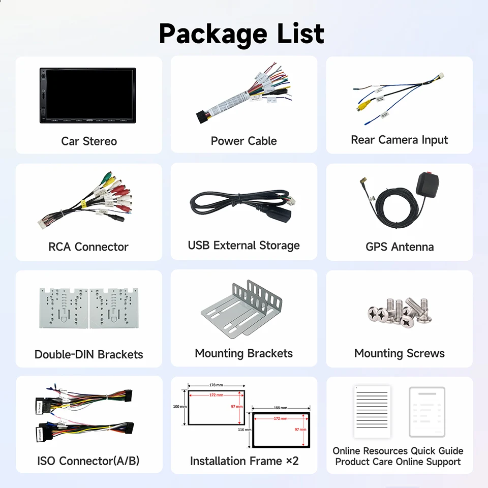 ATOTO A5L Android Double 2 Din Автомобильная стереосистема 7-дюймовый автомобильный