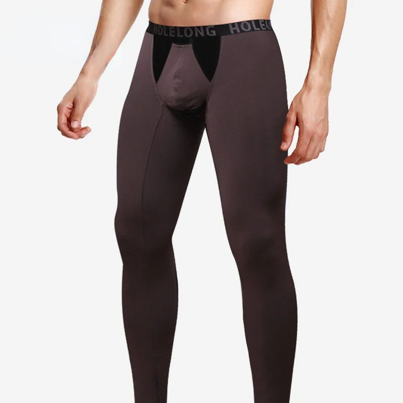 Winter Man Modal Penis Pouch Thermal Underwear Bulge Dick Long Leggings Elastic U-Convex Thick Lingerie Gay Breathable Boxers