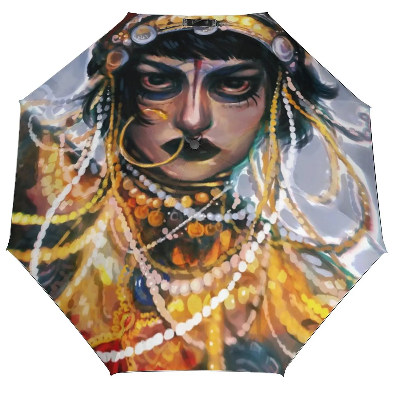 Зонт Jibaro с масляной краской Love Death Robots анти-УФ-автоматический зонт красочная