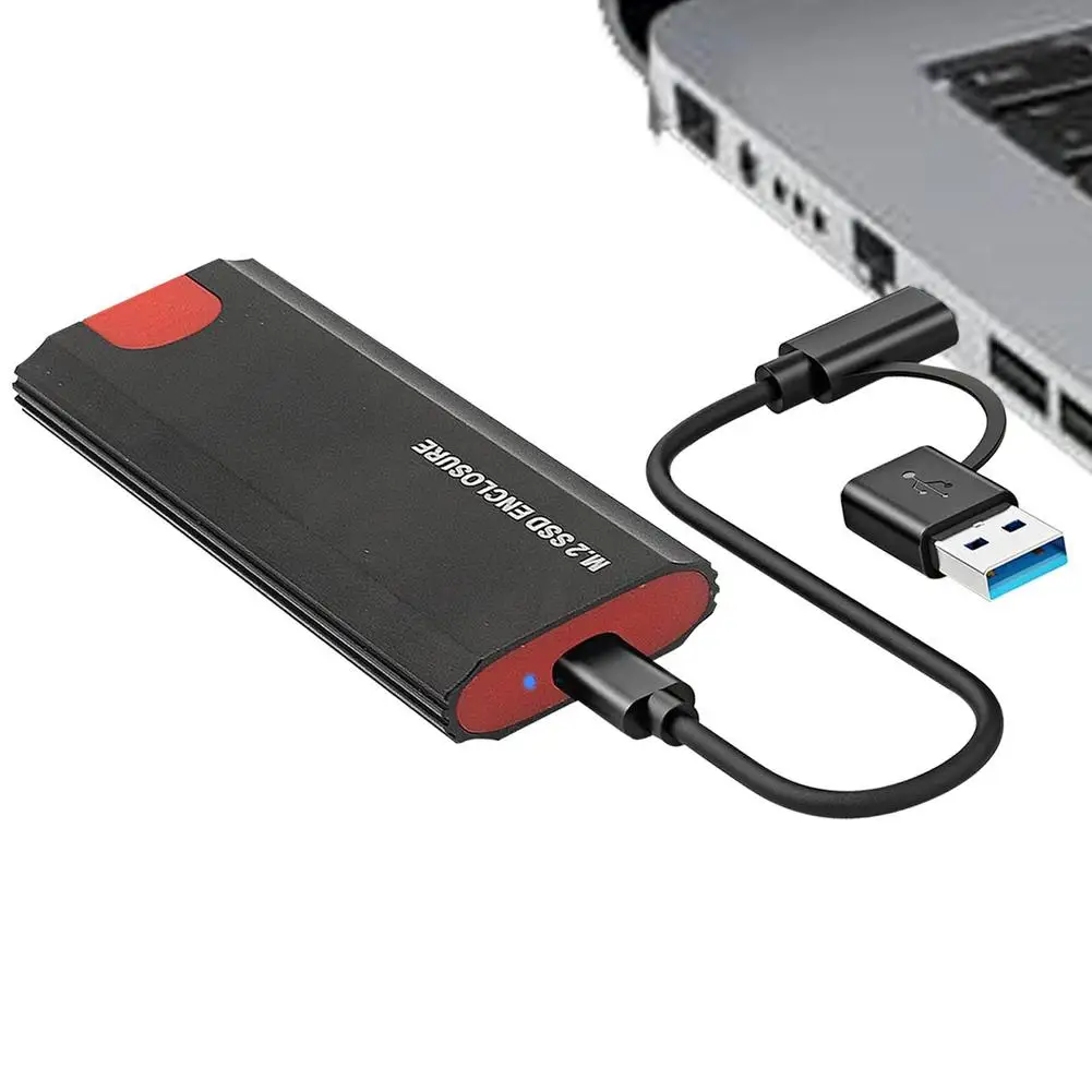 

Чехол M.2 для двухпротокольного SSD-накопителя M.2 NVME/SATA, корпус для жесткого диска 10 Гбит/с, высокоскоростная передача, адаптер для SSD