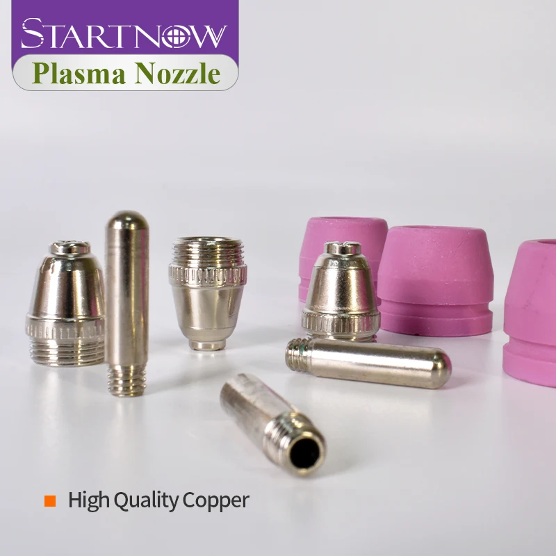 Стартнау 100 шт СГ55 Насадка Комплект расходных материалов Электрод Воздушная плазма АР60 Пилотная горелка Керамические чаши-щитки ВСД60 с направляющим кольцом на.
