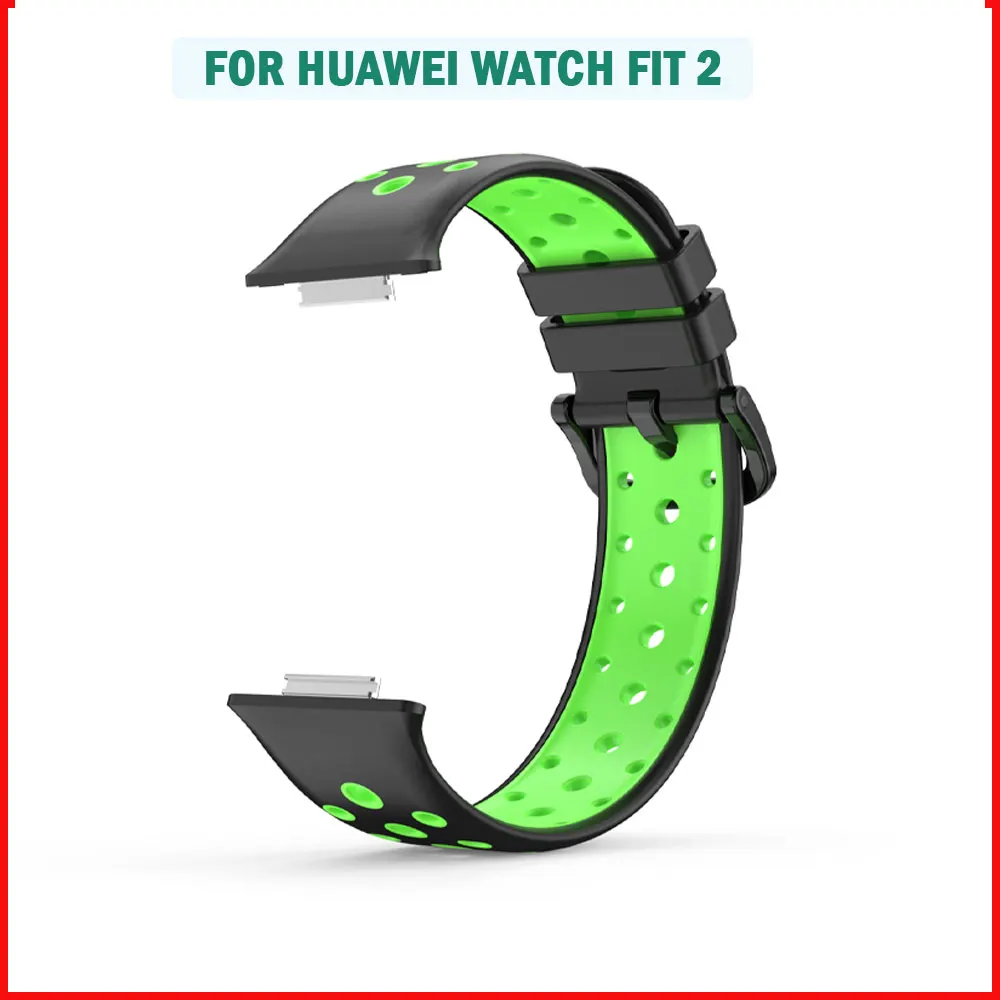 Sport Silicone Strap For Huawei Watch FIT 2 Band smartwatch Wrist Loop watchband Breathable bracelet fit2 correa Accessories