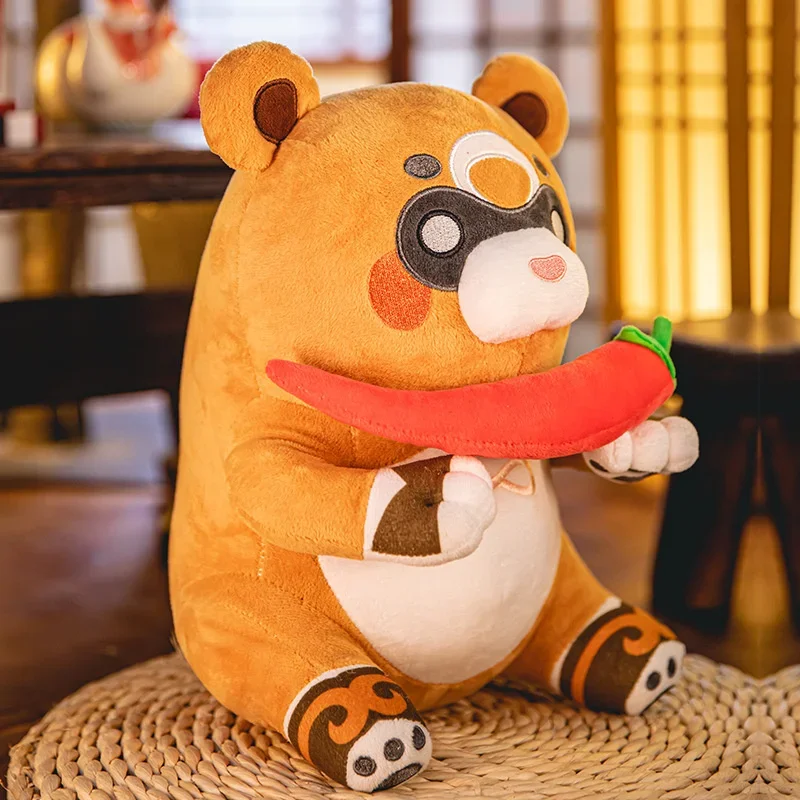 Аниме Genshin Impact Kawaii Плюшевые игрушки Xiangling Guoba Плюшевая Кукла мультфильм косплей