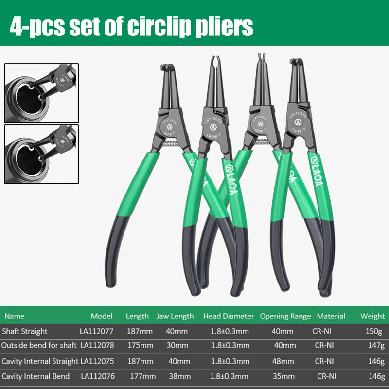 

LAOA Плоскогубцы Для Фиксации Пружины, Съемник И Установка Стопорного Кольца Карданного Вала, Инструмент Для Ремонта Автомобилей