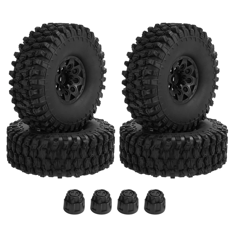 

4PCS 120Mm 1.9 Beadlock Wheel Rim Tire Set For 1/10 RC Crawler Car Traxxas TRX4 RC4WD D90 Axial SCX10 II III Redcat MST