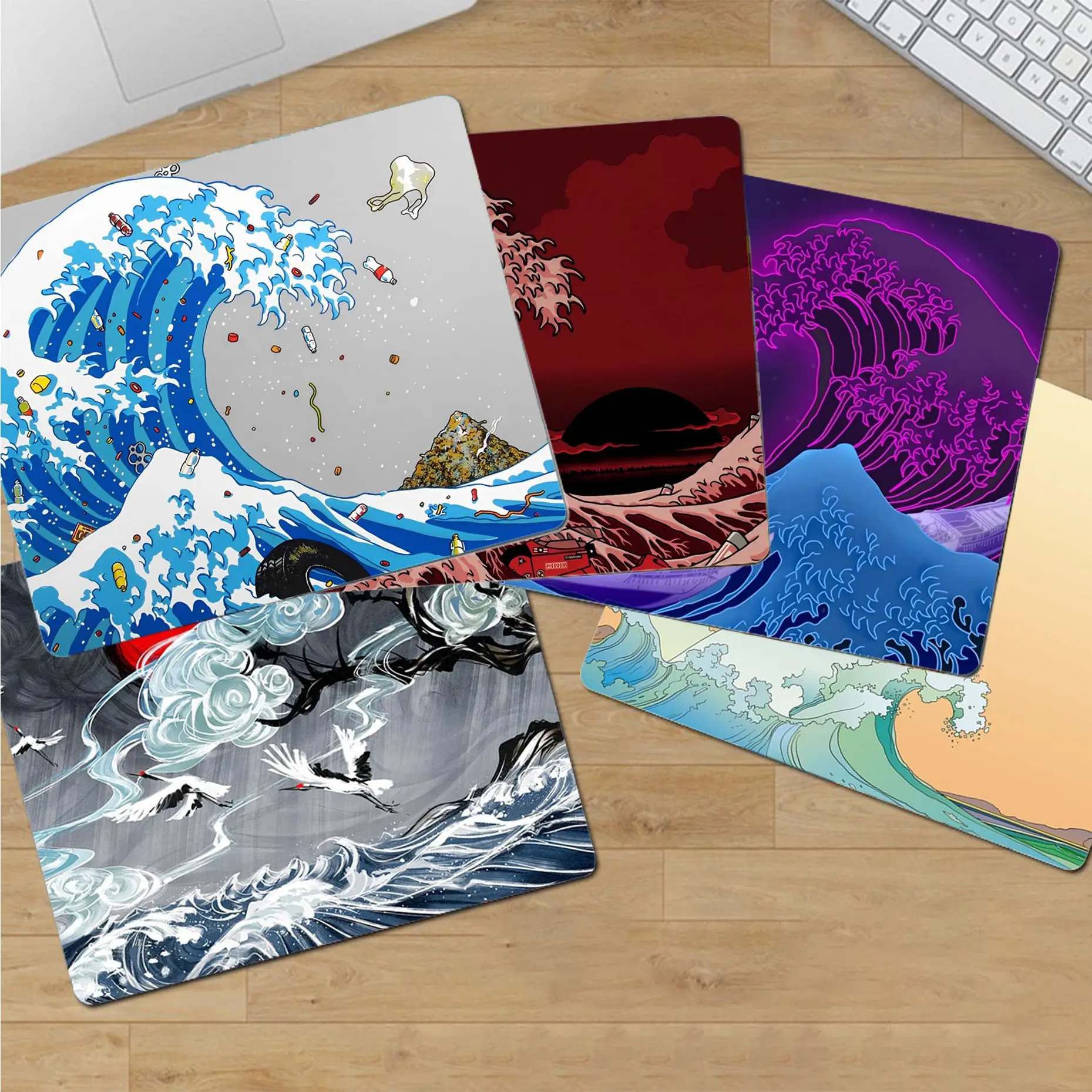

Great Wave Non-slip Lockedge Speed Version Game Computer Keyboard Office Table Mat Cheapest Cup Mats Writing Desk Mats