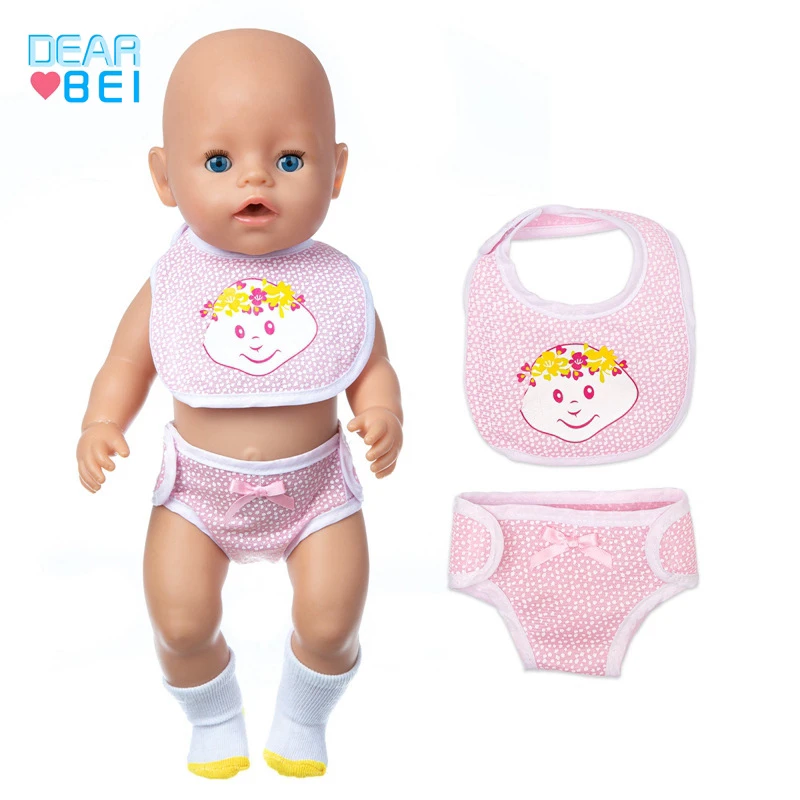 

2022 New Baby New Born Fit 18 inch Doll Clothes Accessories Doll Bib For Baby Birthday Gift