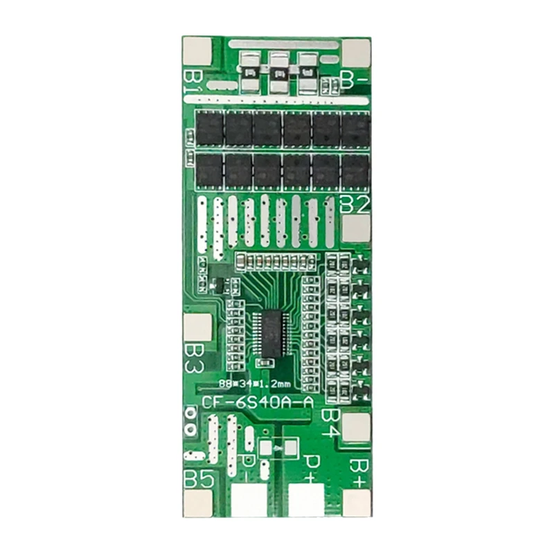 

6S 24V 40A 18650 Li-Ion Lithium Battery Protection Board PCB With Balance BMS Solar Lighting For Ebike Scooter Replacement