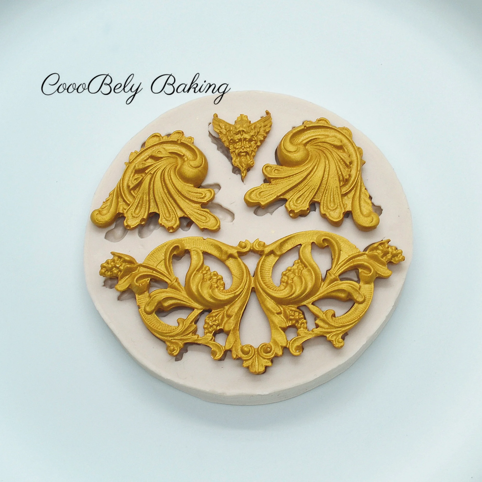 

DIY Baroque Lace Silicone Mold Frame Border Fondant Cake Decorating Cookie Baking Christmas Candy Chocolate Gumpaste Moulds