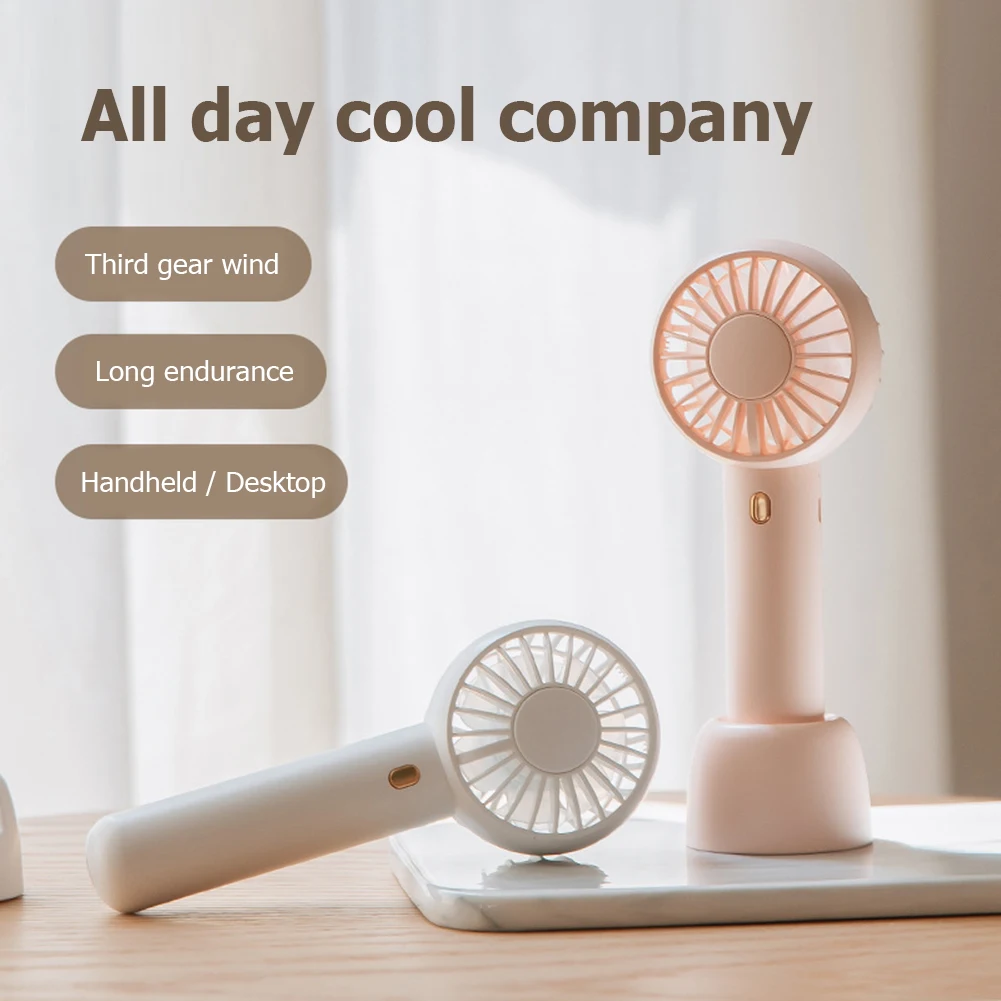 

Portable for Fan Handheld USB rechargeable fan 3 Speed Adjustable Appliances Desktop Air Cooler Outdoor Travel hand fan