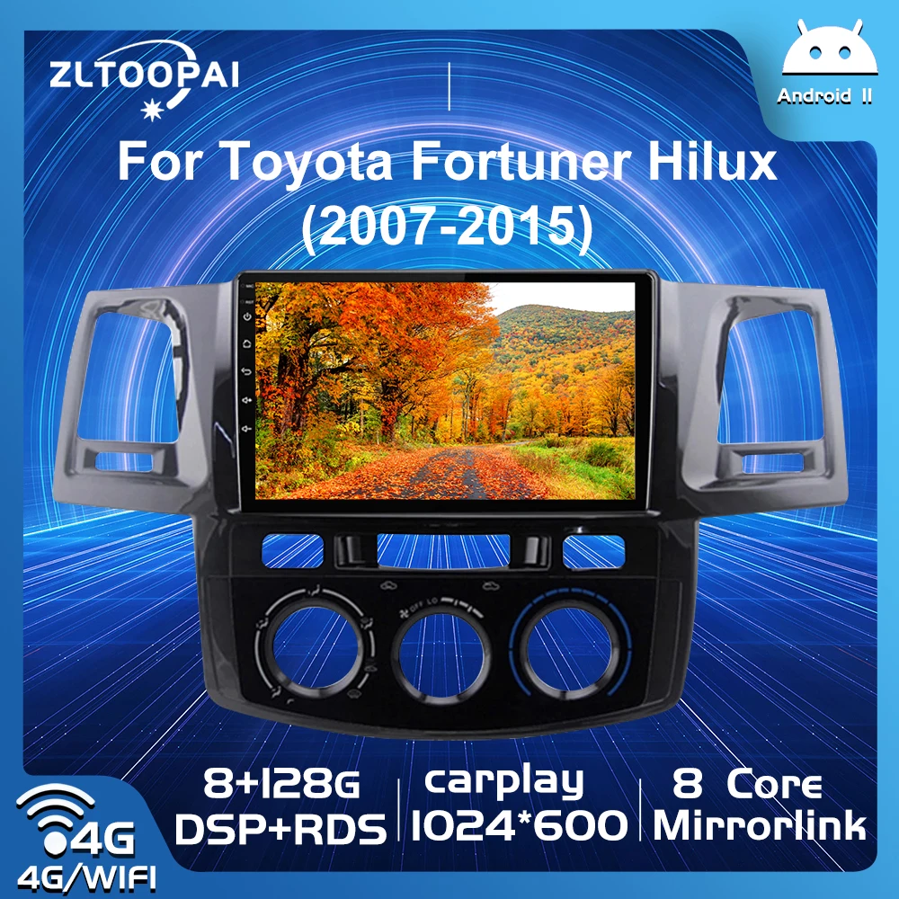 

Zltoopai Android 11 Auto Radio For Toyota Fortuner Hilux 2007-2015 Car Multimedia Player GPS Navigation Head Unit Stereo Player