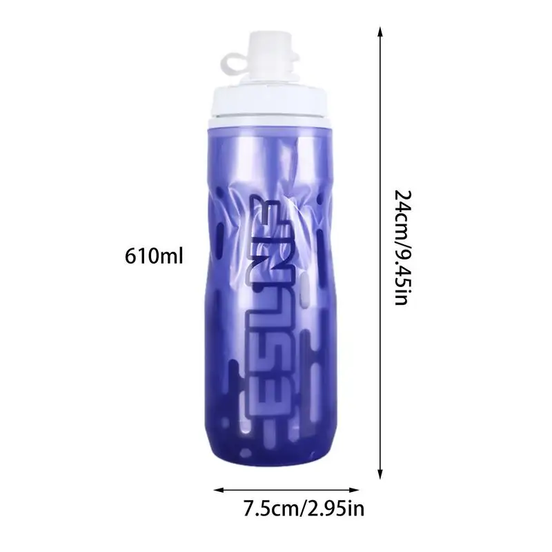 Велосипедная бутылка для воды велосипедная меняющая цвет 610 мл изолированная