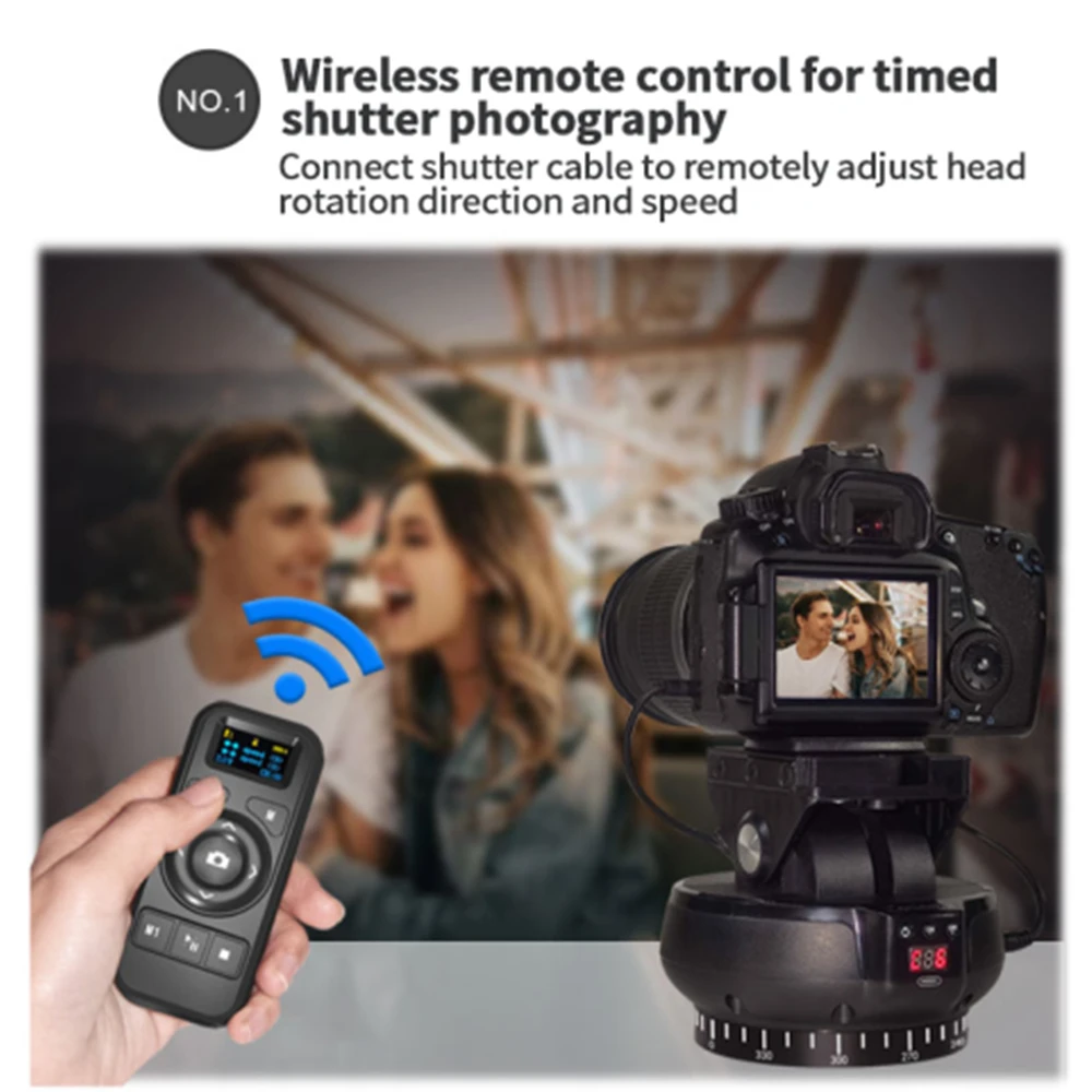 YT-1200 Auto Motorized Head 360 Panoramic Stabilizer Remote Control for Phone Camera GoPro VS Zifon YT-1000 enlarge