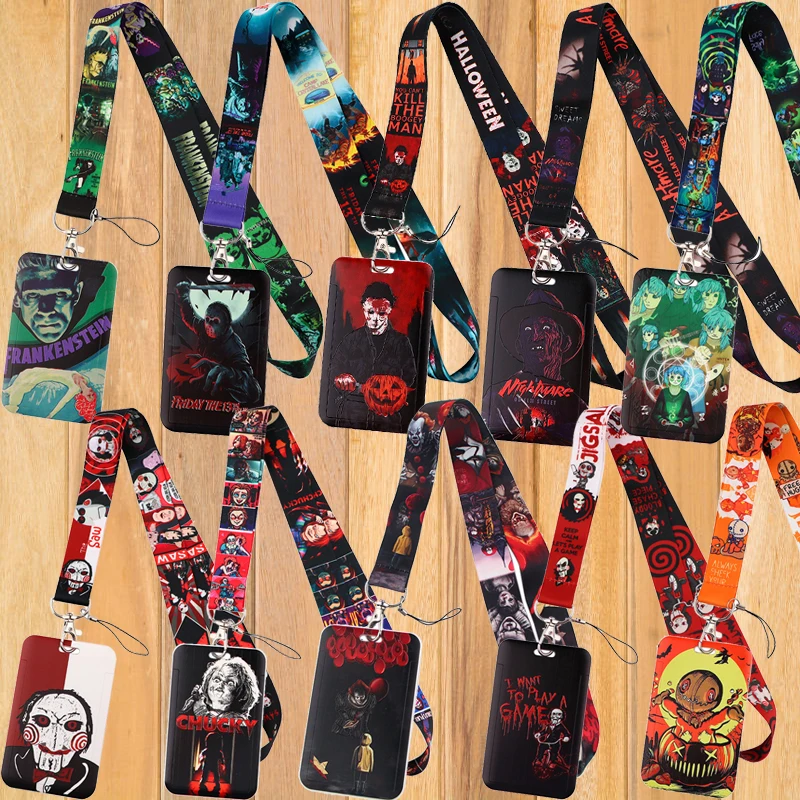 

A0394 Halloween Horror Movie Lanyard For Keys Chain ID Card Cover Pass Phone Charm Badge Holder Key Ring Straps Accessories