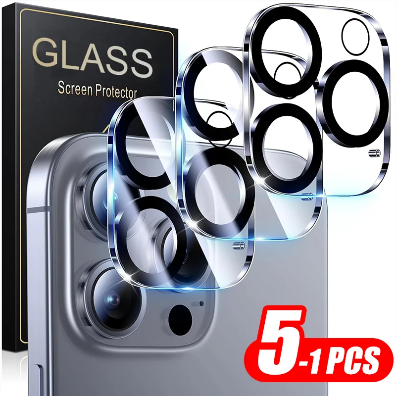 5/1PCS HD Back Camera Tempered Glass For iPhone 16 15 14 13 Pro Max 13Mini Rear Len Screen Protectors Anti-scratch Films