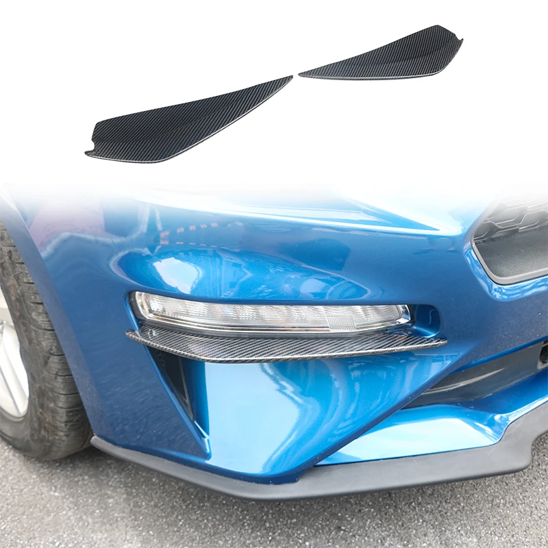 

Suitable For 2018-2023 Ford Mustang Modified Bumper Front Side Spoiler Carbon Fiber Splitter Air Knife Front Turning Light Blade