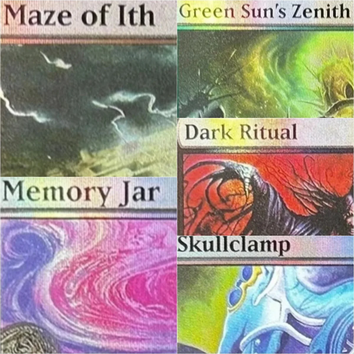 Фото Фольгированные прокси-карты TCG 'Tinker/Memory Jar/Skullclamp/Maze of Ith' высшего качества для настольных игр и коллекционирования. №1