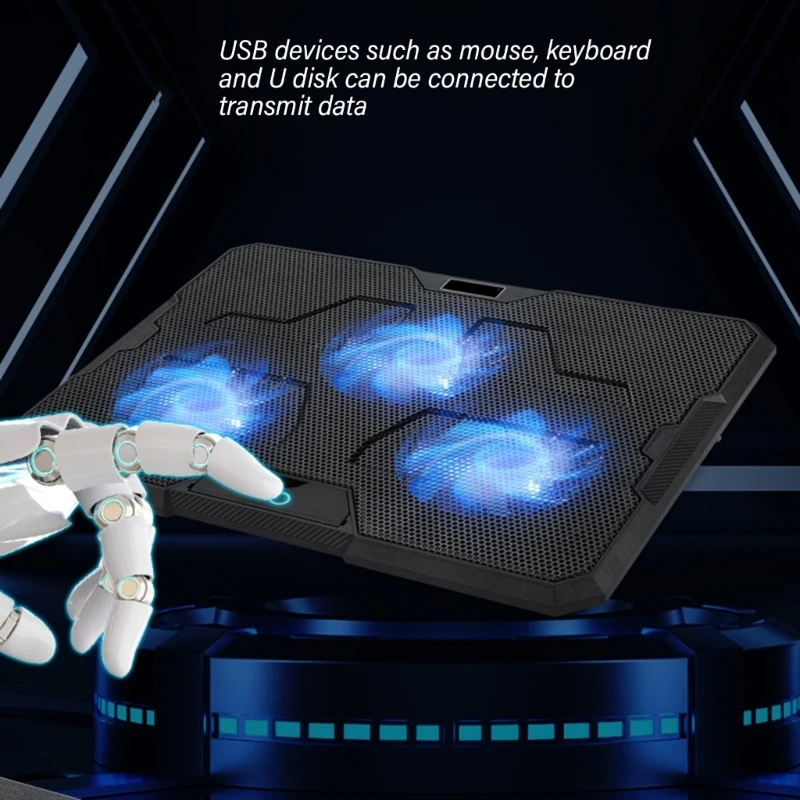 Эргономичный лоток для охлаждения ноутбука с бесшумным вентилятором