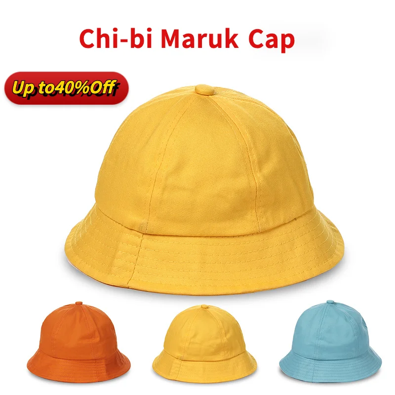 

Kid Hat Kawaii 2023 solid color Bucket Hat Fisherman Hat outdoor travel hat Sun Cap Hats for children boys and girls