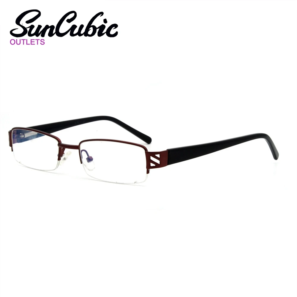 

M013 Vintage Slim Metal Eyeglasses Men Bronze Flexible Memory Frame High Quality Rx Reading Glasses Clean Lens