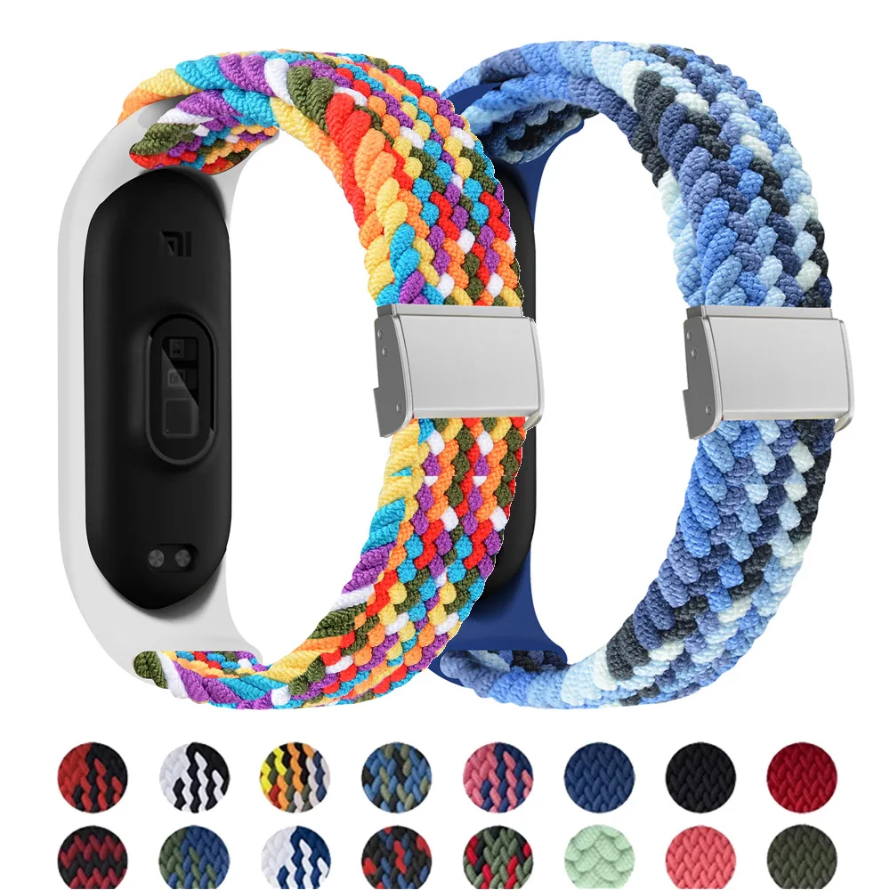 

Nylon Strap For Xiaomi MI Band 7 6 5 4 3 Elastic Replacement Bracelet Sport Wristband Mi Band 6 Smart Watch Miband 7 4 3 Pulsera