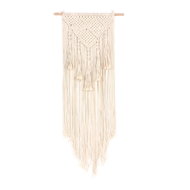 

Manual Woven Tassels Macrame Tapestries Home Decoration Cotton Rope Hanging Wall Decor