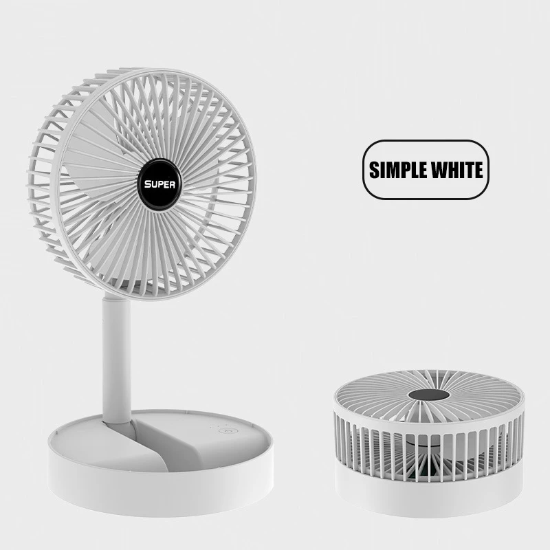 

Portable Mini Fan USB Rechargeable Folding Telescopic Floor Fan Low Noise Office Small Desktop Outdoor Camping Home Accessories